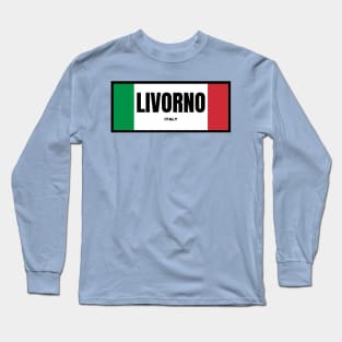 Livorno City in Italian Flag Colors Long Sleeve T-Shirt